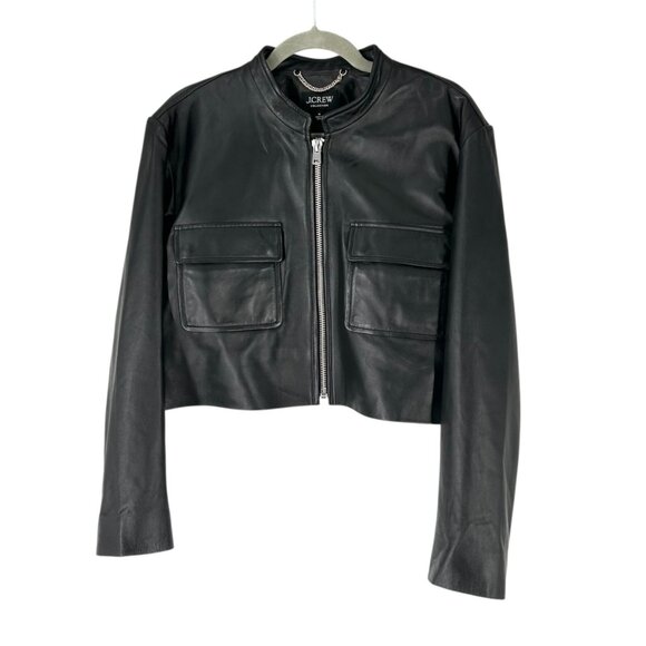 J. Crew Collection Jody Leather Lady Jacket - Picture 3 of 11